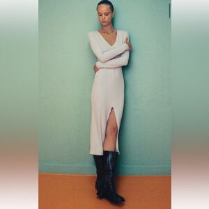 Zara Long Soft Ribbed Dress